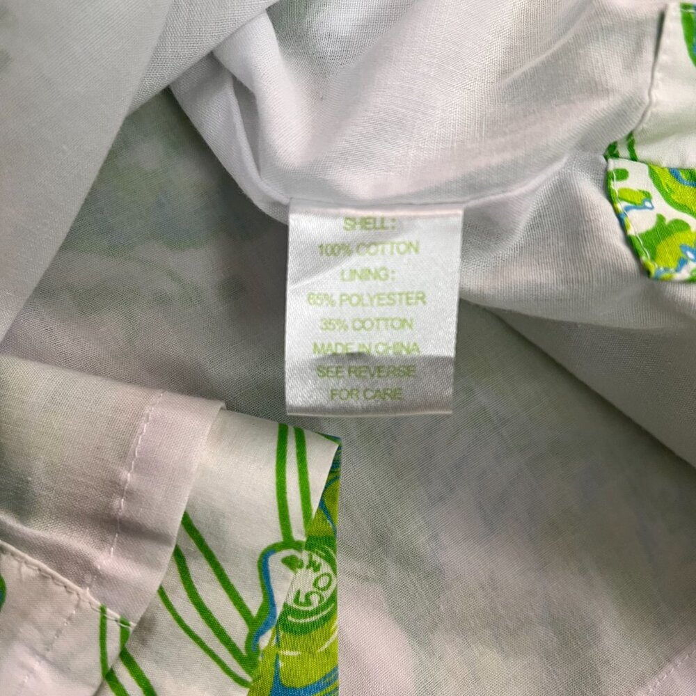 Lilly Pulitzer Jubilee Girls Seashell Green White Shift Dress Sz 4 - Picture 8 of 10